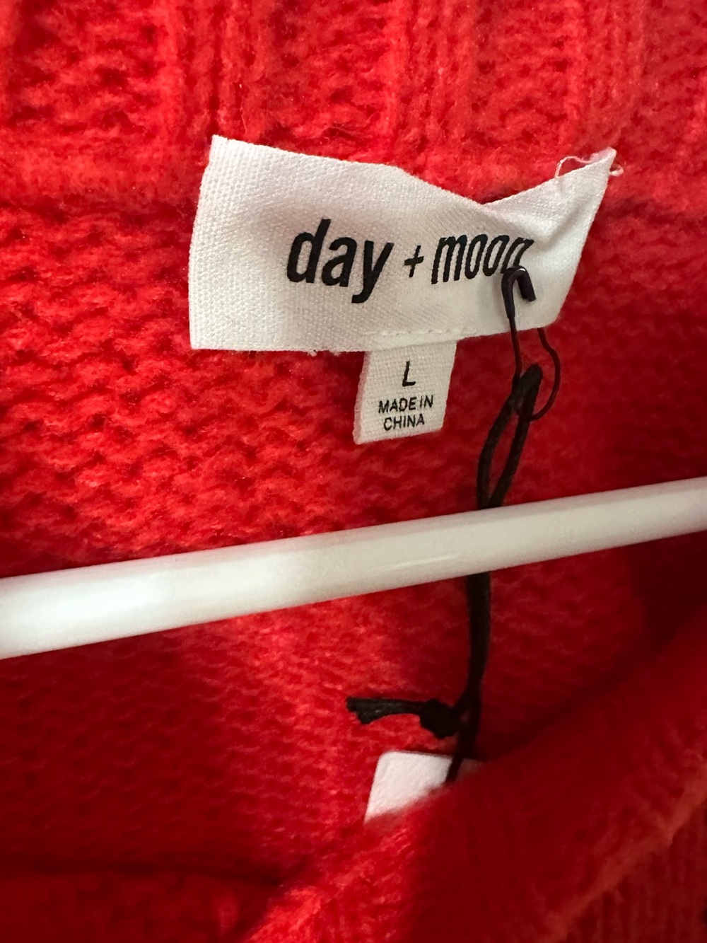 Day + Moon Red Knit Sweater Top - Women's L